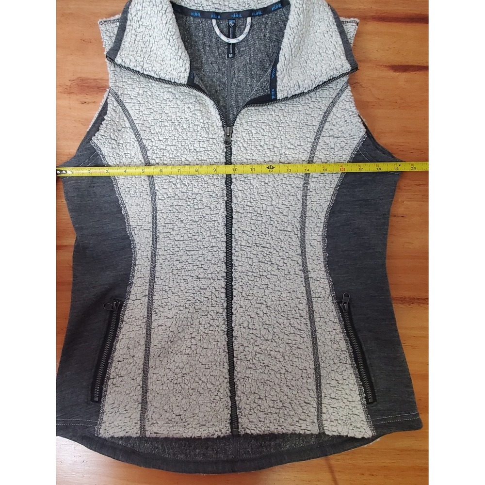 Kuhl Women's Kozet Vest Wool Blend Gray White Fleece Medium‎ Athleisure Gorpcore - Picture 9 of 10
